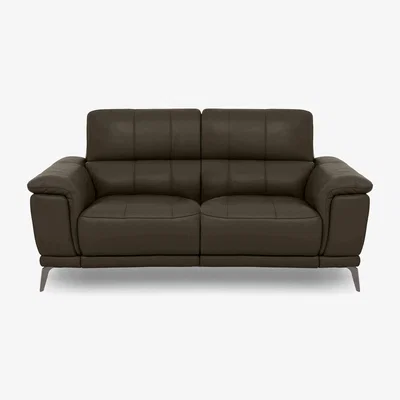 Furniture Village Lecce 2 Seater Leather Power Recliner Sofa with Power Headrests