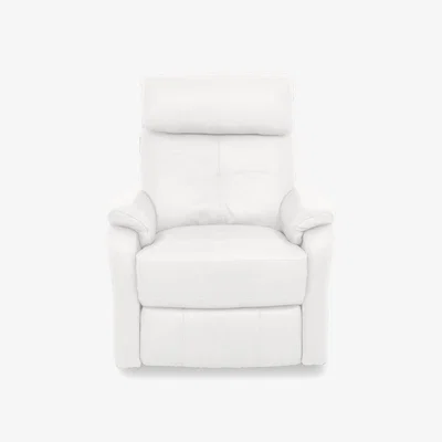 Furniture Village World of Leather - Compact Collection Titch BV Leather Power Recliner Chair - BV Star White