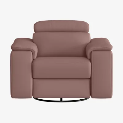 Furniture Village Nicoletti - Davide Leather Swivel Rocker Power Recliner Chair - Botero Cipria