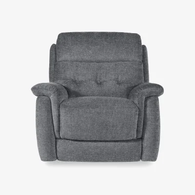 Furniture Village Springer Fabric Power Recliner Armchair - Gun Metal