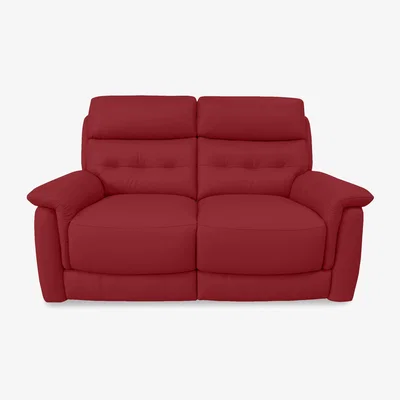 Furniture Village Springer BV Leather 2 Seater Power Recliner Sofa - Pure Red