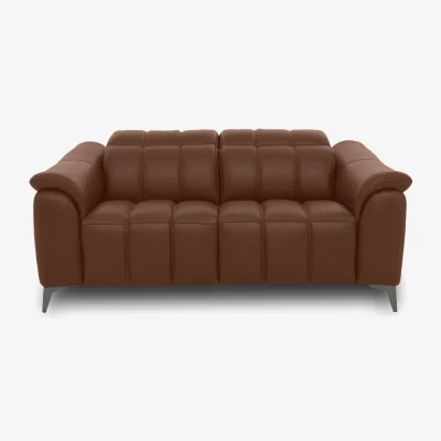 Furniture Village Angelo Leather 2 Seater Power Recliner Sofa with Power Headrests - Roast