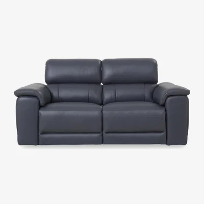 Furniture Village Genius Leather 3 Seater Power Recliner Sofa with Power Headrest and Bluetooth Speakers - Lavender