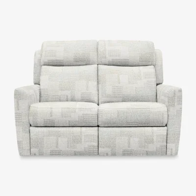 Furniture Village G Plan - Wren 2 Seater Fabric Recliner Sofa with Headrests and Power Lumbar - Lydia Blush