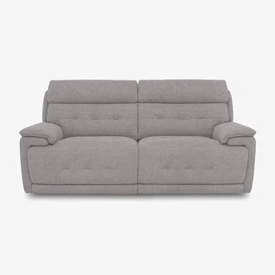 Furniture Village Brescia Fabric 3 Seater Power Recliner Sofa with Power Headrests - R27 Pewter