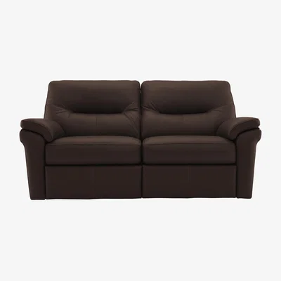 Furniture Village G Plan - Seattle 2.5 Seater Leather Power Recliner Sofa with Heated Seats - Capri Chocolate
