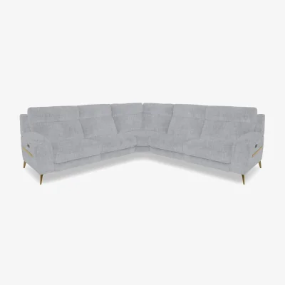 Furniture Village Eclipse Large Fabric Power Recliner Corner Sofa with Power Headrests
