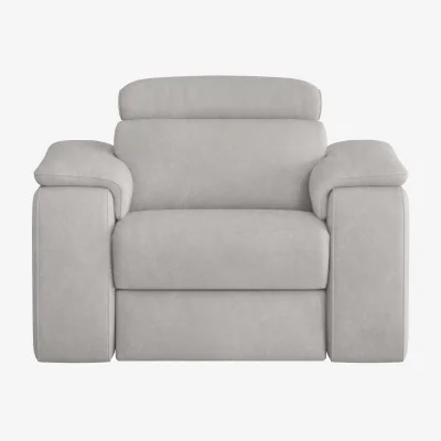 Furniture Village Nicoletti - Davide Fabric Power Recliner Chair - Flambe Ghiaccio