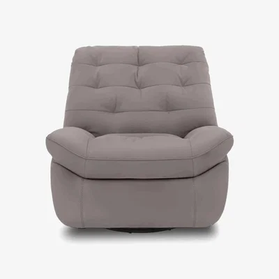 Furniture Village Ozzy HW Leather Swivel Power Recliner Chair - Feather