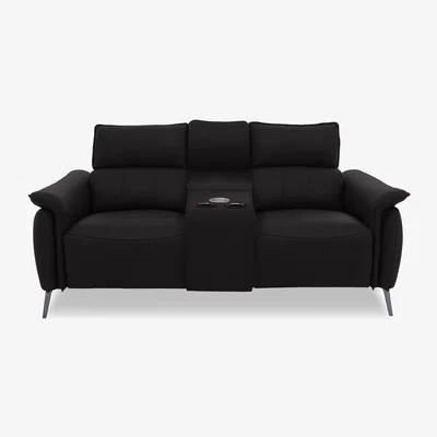 Furniture Village Jude Leather 2 Seater Power Recliner Sofa with Smart Console and Power Headrests