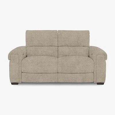 Furniture Village Nixon Fabric 2 Seater Power Recliner Sofa - R120 Light Khaki