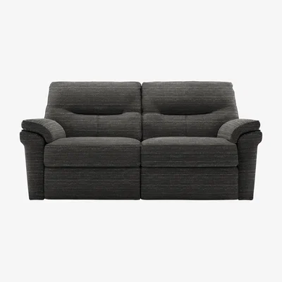 Furniture Village G Plan - Seattle 2.5 Seater Fabric Power Recliner Sofa with Heated Seats - Victoria Slate