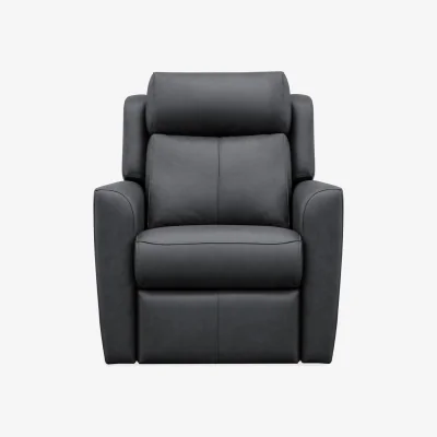 Furniture Village G Plan - Wren NC Leather Power Recliner Chair with Power Headrest and Power Lumbar - Cambridge Petrol Blue