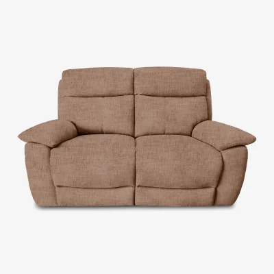 Furniture Village Echo Fabric 2 Seater Power Recliner Sofa - Light Brown