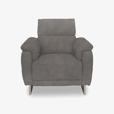 Furniture Village Moet Fabric Power Recliner Chair with Telescopic Headrest - Dexter Mocha
