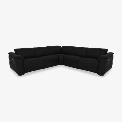 Furniture Village Inca NC Leather Large Power Recliner Corner Sofa with Power Headrests