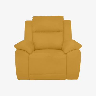 Furniture Village Utah Fabric Power Recliner Armchair with Heated Seat - Velvet Giallo