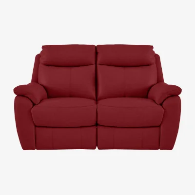 Furniture Village Snug 2 Seater Fabric Manual Recliner Sofa - Red