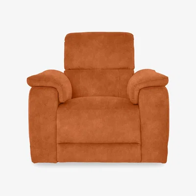 Furniture Village Genius Fabric Power Recliner Chair with Power Headrest - Dexter Pumpkin