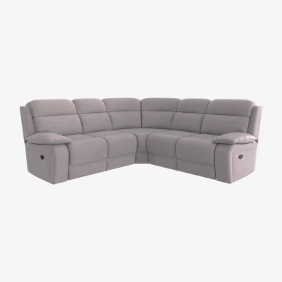 Furniture Village Moreno Fabric Power Recliner Corner Sofa - R27 Pewter