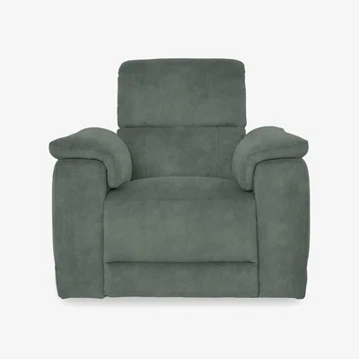 Furniture Village Genius Fabric Power Recliner Chair with Power Headrest and Bluetooth Speakers - Dexter Fern