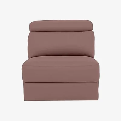 Furniture Village Nicoletti - Davide Leather Armless Unit with Power Recliner - Botero Cipria