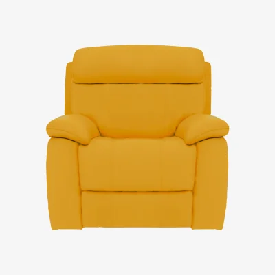 Furniture Village Moreno NC Leather Power Recliner Armchair with Power Headrest - Sunflower