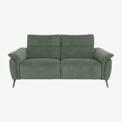 Furniture Village Jude 3 Seater Fabric Battery Recliner Sofa with Telescopic Headrests - Fern Dexter