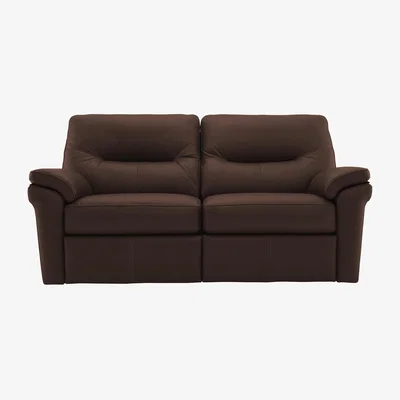 Furniture Village G Plan - Seattle 2.5 Seater Leather Power Recliner Sofa with Power Lumbar and Heated Seats - Capri Oak
