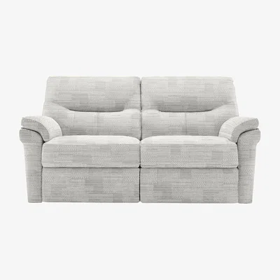 Furniture Village G Plan - Seattle 2 Seater Fabric Power Recliner Sofa with Power Lumbar and Heated Seats - Lydia Blush