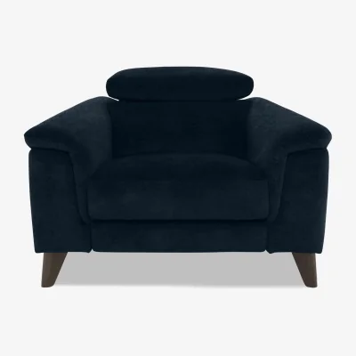 Furniture Village Wade Fabric Power Recliner Chair - R304 Navy Blue