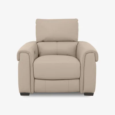 Furniture Village World of Leather - Nixon Leather Power Recliner Chair - BV Pebble