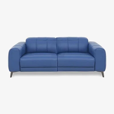 Furniture Village Ezra 3 Seater Leather Power Recliner Sofa - Aegean