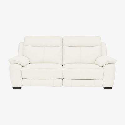 Furniture Village Starlight Express 3 Seater BV Leather Recliner Sofa with Power Headrests - BV Star White