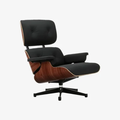 Heal's Vitra Eames Lounge Chair Santos Pal. Contemporary Calma 09 Cognac Black Base 04