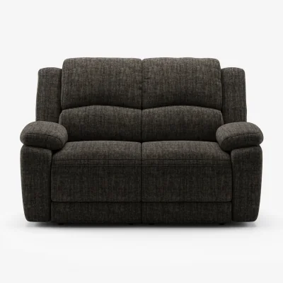 Oak&More Lawrence Charcoal Fabric 2 Seater Recliner Sofa