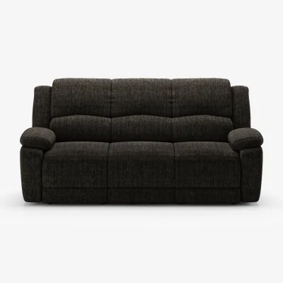 Oak&More Lawrence Charcoal Fabric 3 Seater Recliner Sofa