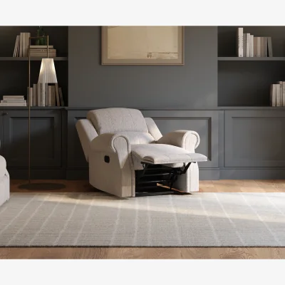 Oak&More Aldbourne Silver Fabric Recliner Armchair