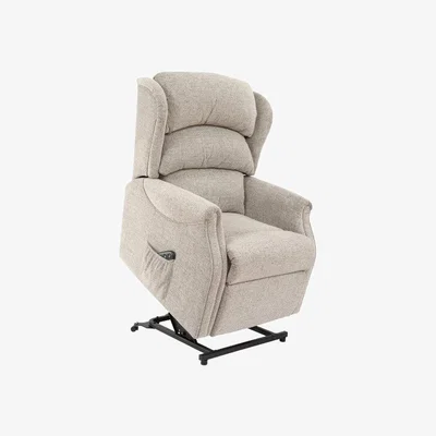 Downtown Celebrity Westbury Recliner Chair Zipspeed - Petite - Aquaclean Fabric - Dual Motor Rise and Recliner With Adjustable Headrest