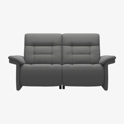 Downtown Stressless Mary Recliner Sofa With Upholstered Arms - 2 Seater - Paloma Leather - 2 Manual Seats