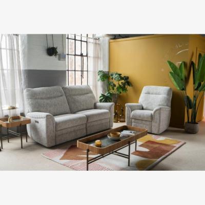 Downtown Parker Knoll Hudson 23 2 Seater Power Recliner Sofa - Leather - Double Power with USB Ports