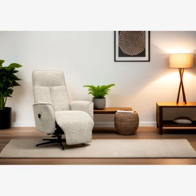 Downtown G Plan Odense Elevate Chair with Headrest - Leather Grade N - Black Base - Yes