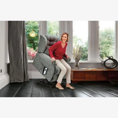 Downtown Sherborne Lynton Small Electric Lift Riser Recliner - Standard Fabric - 3 Motors - No Knuckles