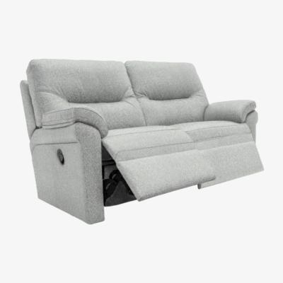 Downtown G Plan Seattle Recliner Sofa - 2 Seater - Fabric Grade B - Electric With Lumbar, Wood