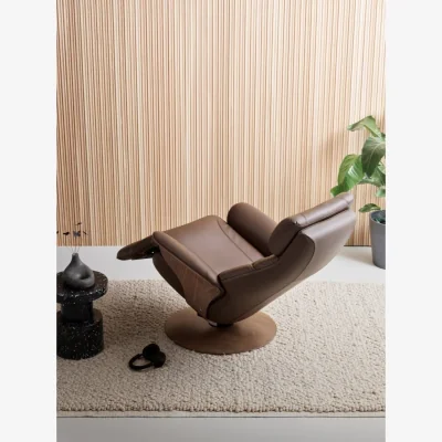 Downtown Stressless Adam Power Recliner Chair With Disc Base - Batick Leather