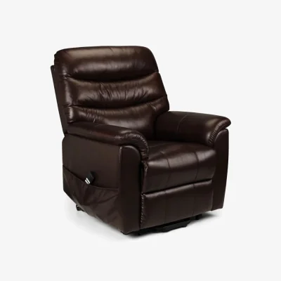 Downtown Julian Bowen Pullman Leather Dual Motor Rise and Recliner In Brown
