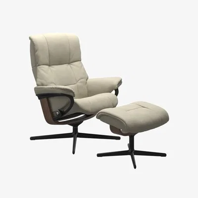 Downtown Stressless Mayfair Cross Chair - Small - Noblesse Leather