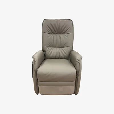 Downtown Himolla Solo Leather Lift and Rise Armchair 2 Motors - L18 Longlife Canyon Leather In Grey