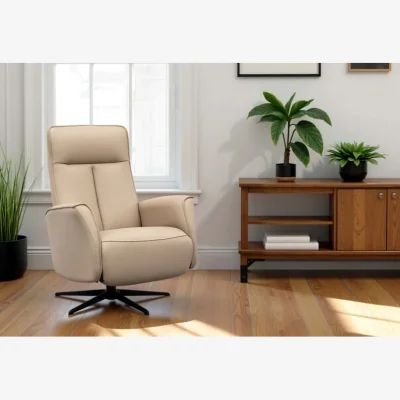 Downtown G Plan Visby Manual Recliner Chair - Fabric Grade W - Polished Base