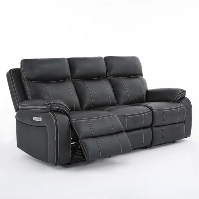 The Range Vinson Electric Recliner Sofa - Charcoal
